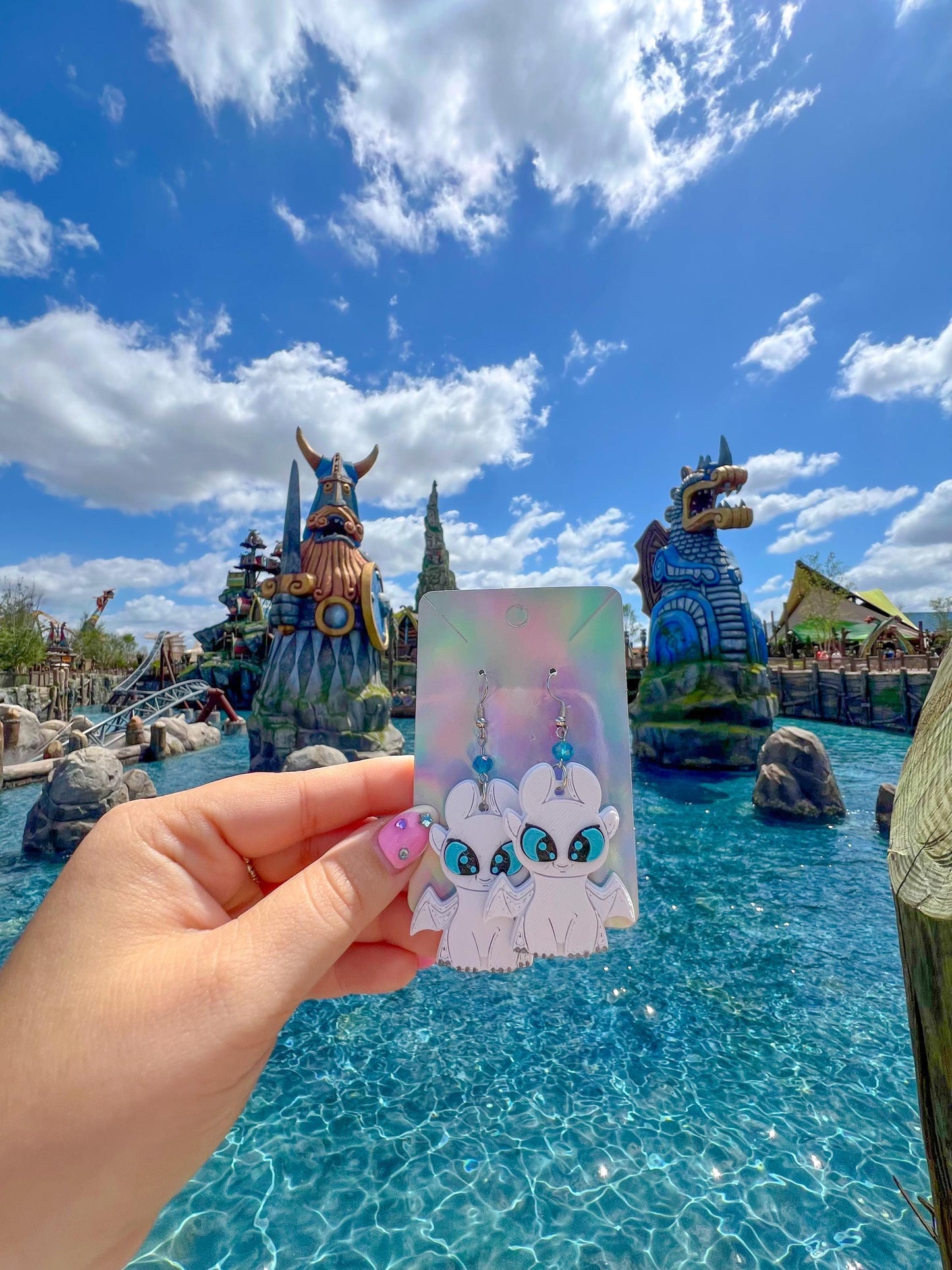 3D Printed Dragon Earrings: Toothless & Lightfury, Nickel-Free