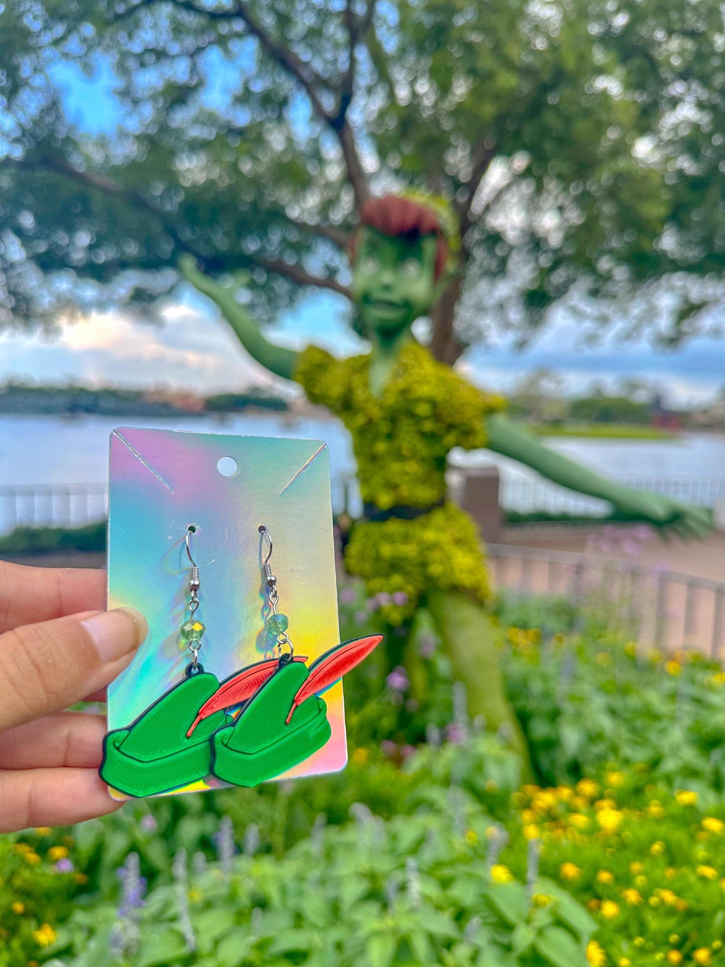 Peter Pan Inspired earrings - 3D printed earrings - Captain Hook, Tinkerbell, Peter Pan earrings - 2nd star to the right earrings