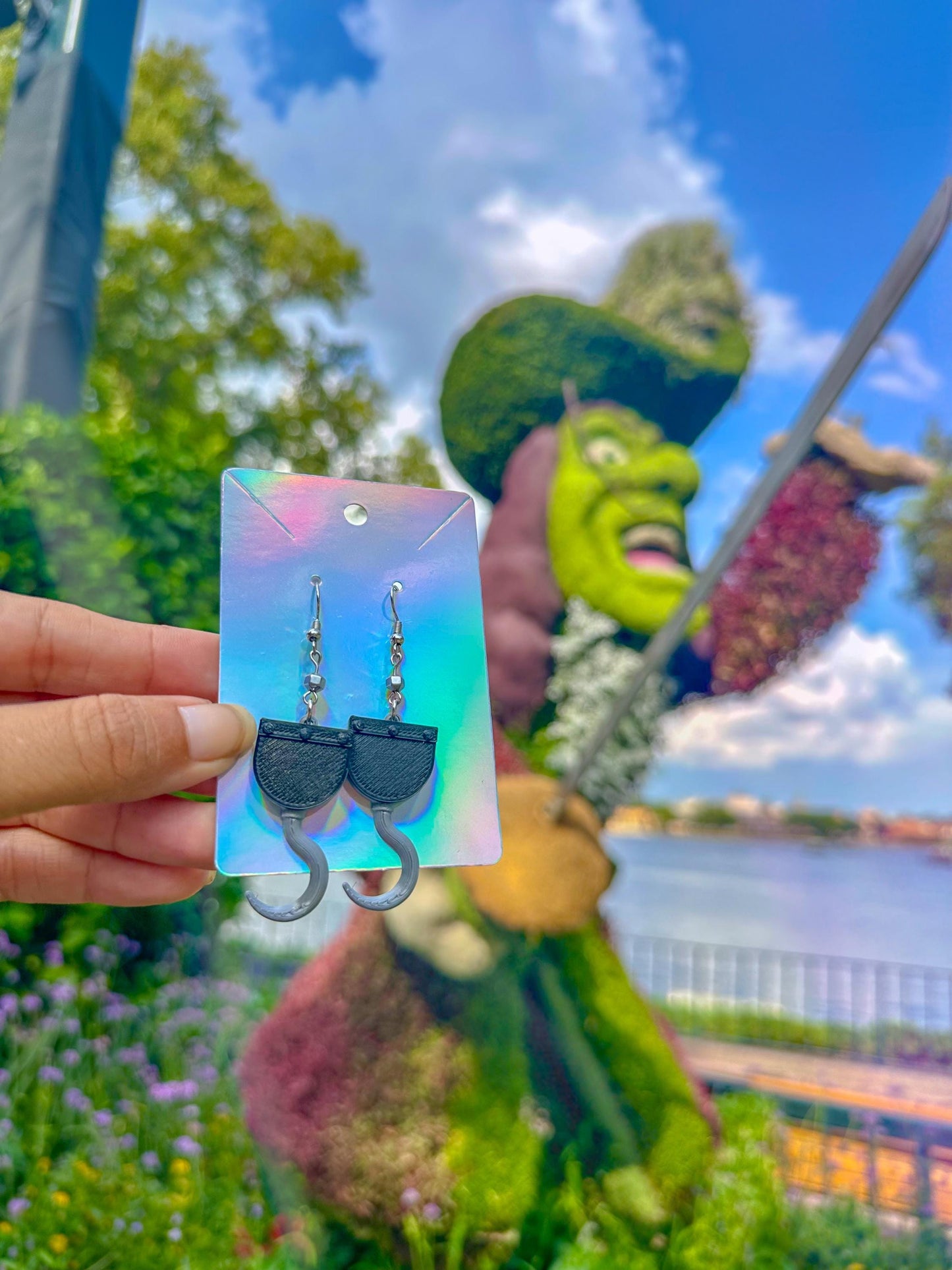 Peter Pan Inspired earrings - 3D printed earrings - Captain Hook, Tinkerbell, Peter Pan earrings - 2nd star to the right earrings