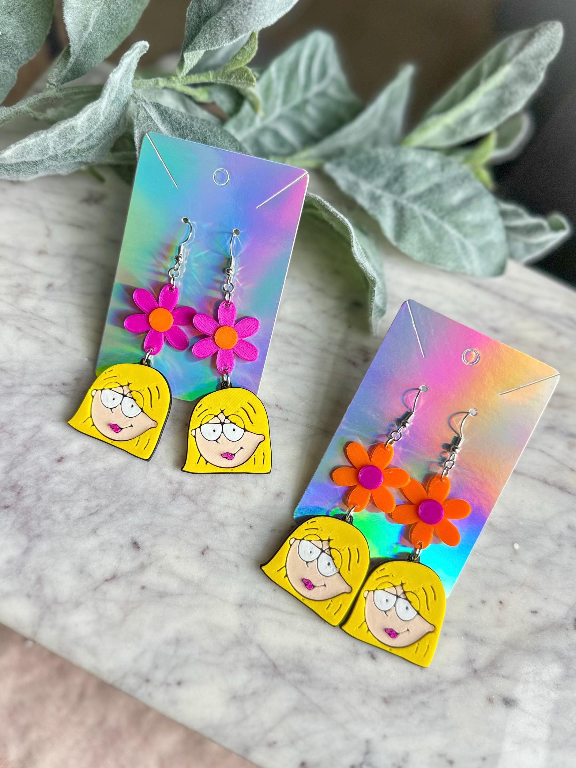 Lizzie McGuire Earrings: 3D Printed Y2K Flower Earrings