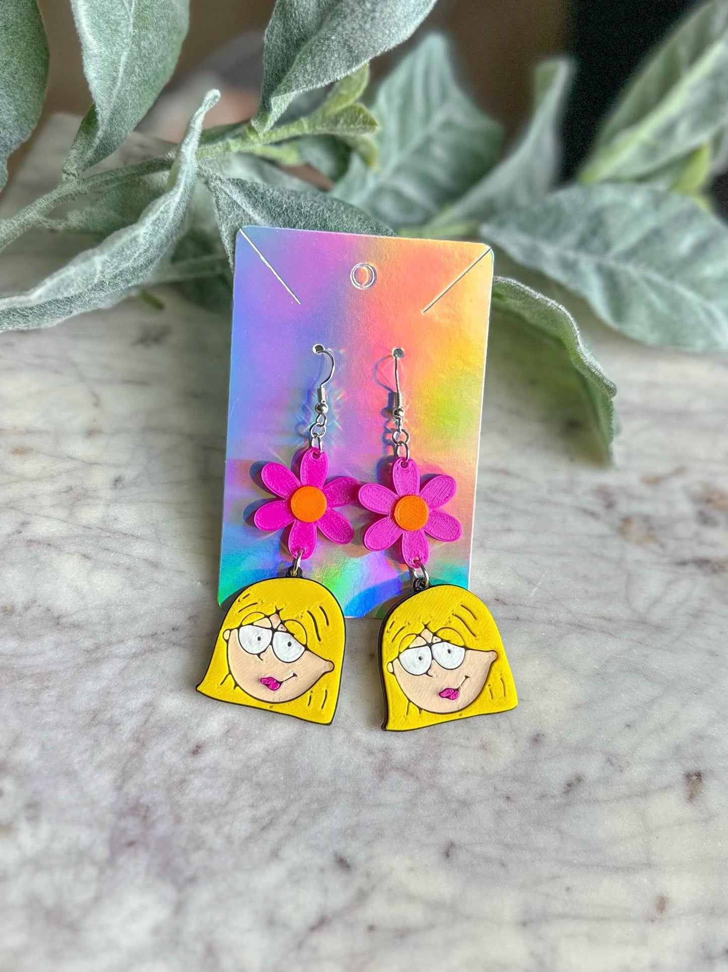 Lizzie McGuire Earrings: 3D Printed Y2K Flower Earrings