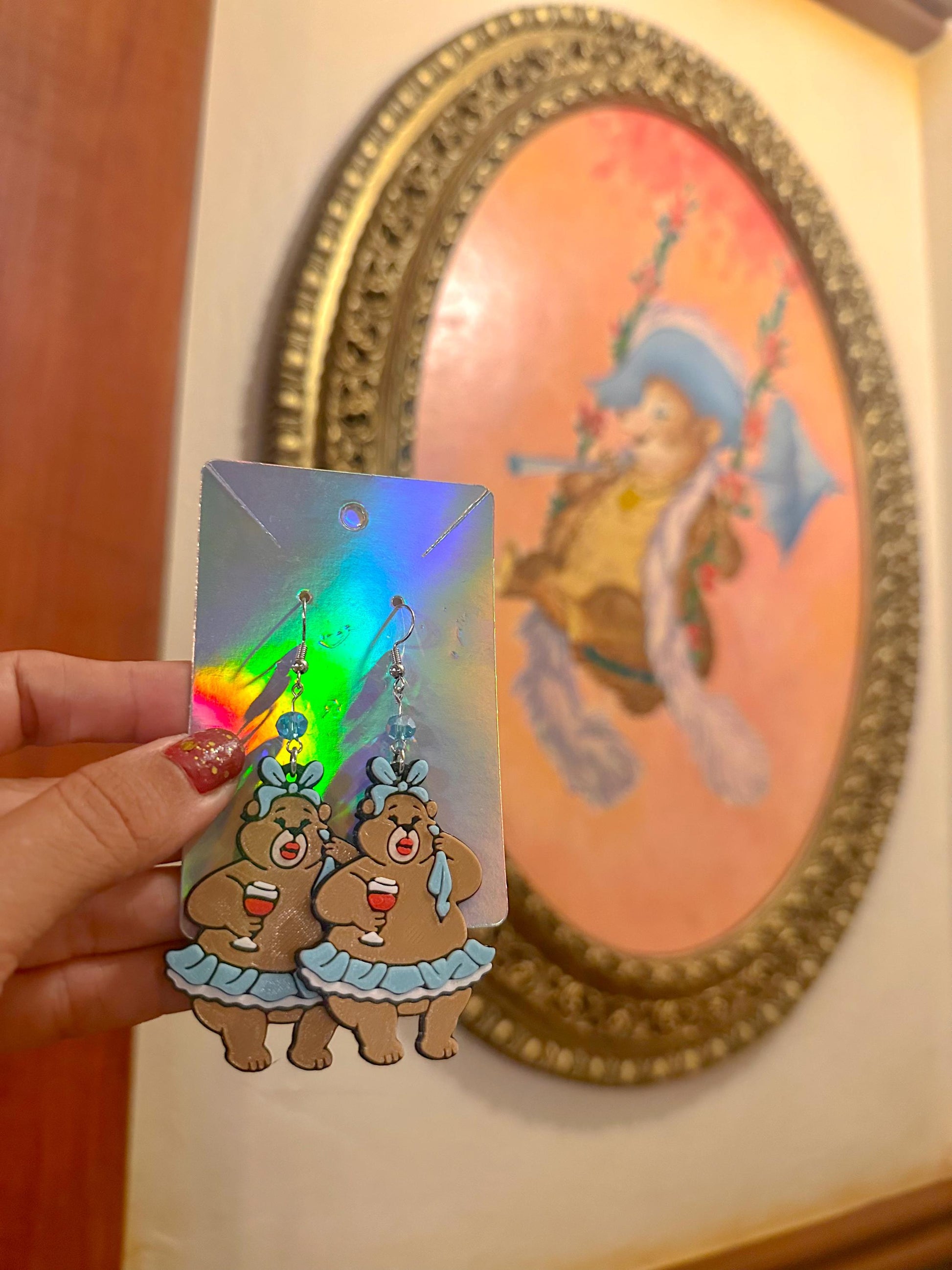 Country Bear Jamboree earrings - Trixie earrings - Cute Bear earrings - Grizzly Hall