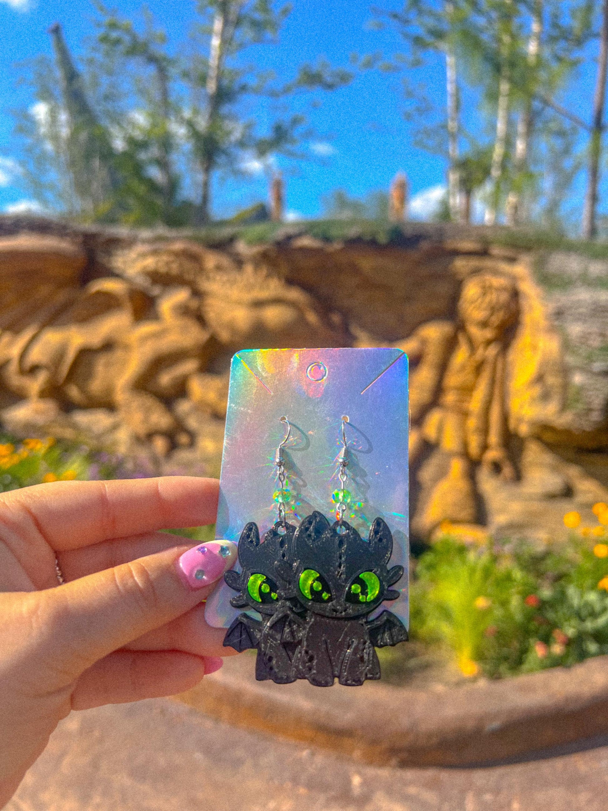 Stormfly, Meatlug earrings How to train your dragon Inspired Earrings - Dragon earrings - Toothless Lightfury Isle of Berk Epic Universe