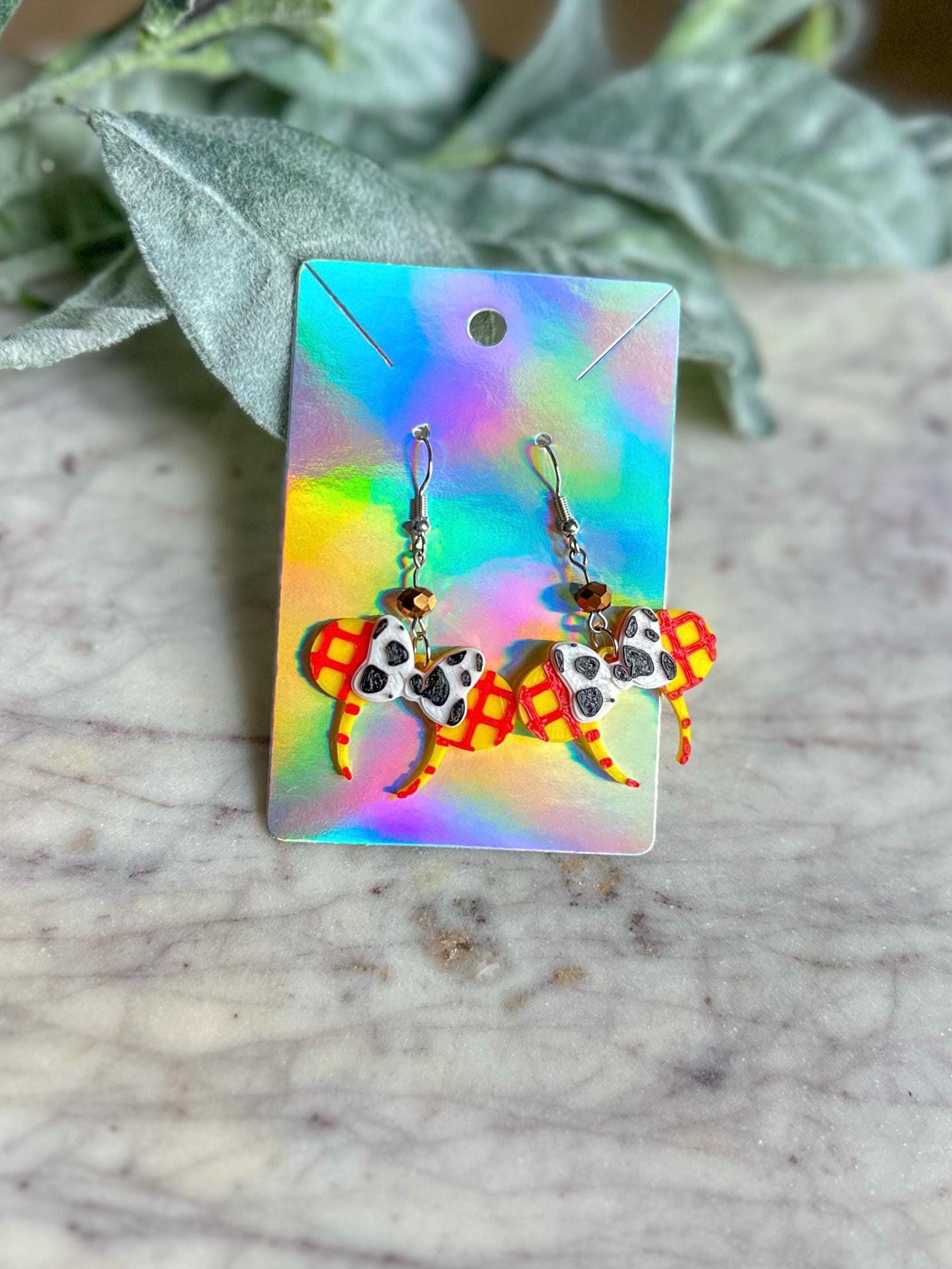 3D Printed Toy Story Earrings: Woody & Buzz Minnie Mouse Style