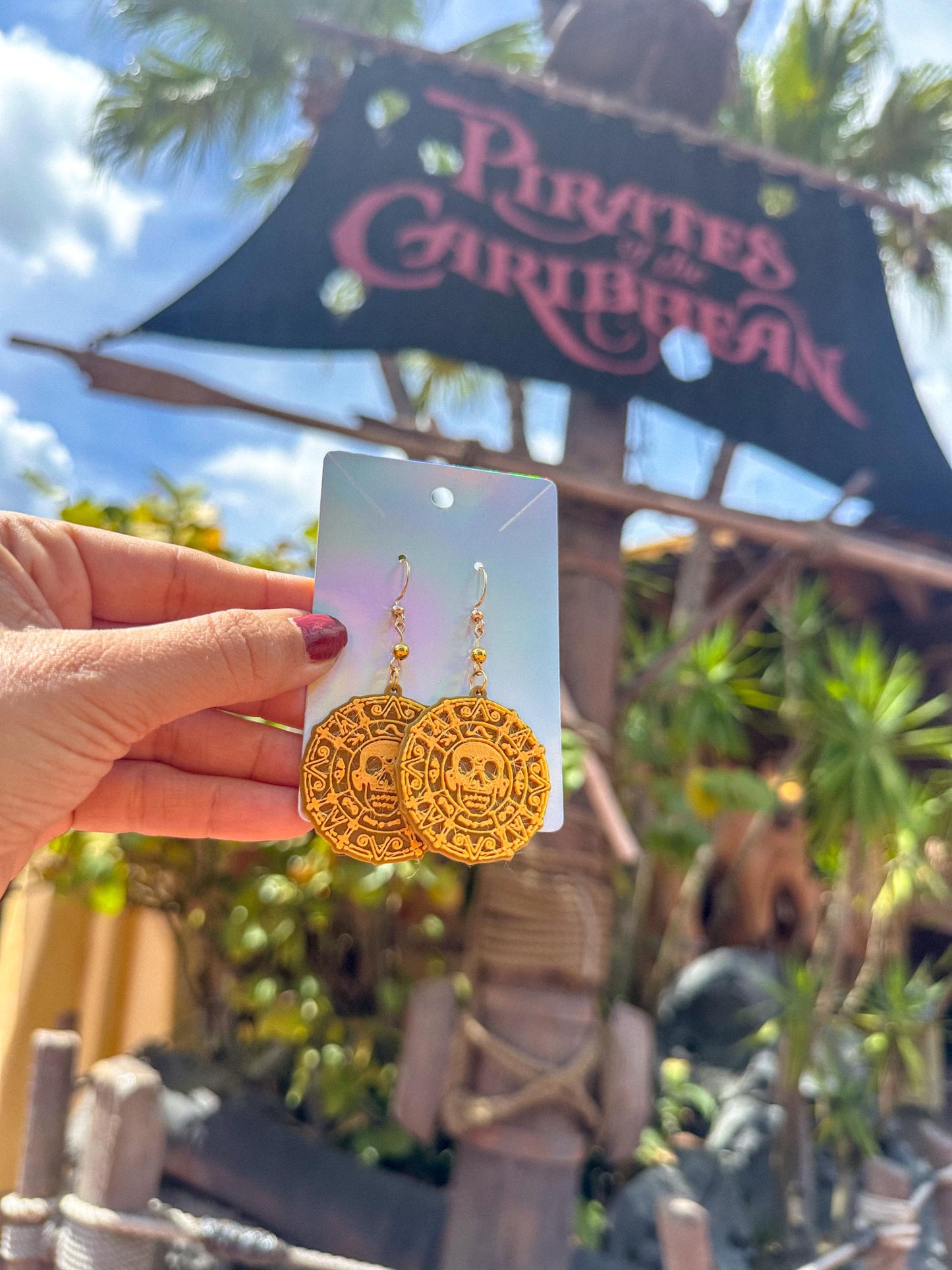 Pirate Coins Earrings - Pirates of the Caribbean earrings - Pirate night Disney Cruise - Beak & Barrel earrings