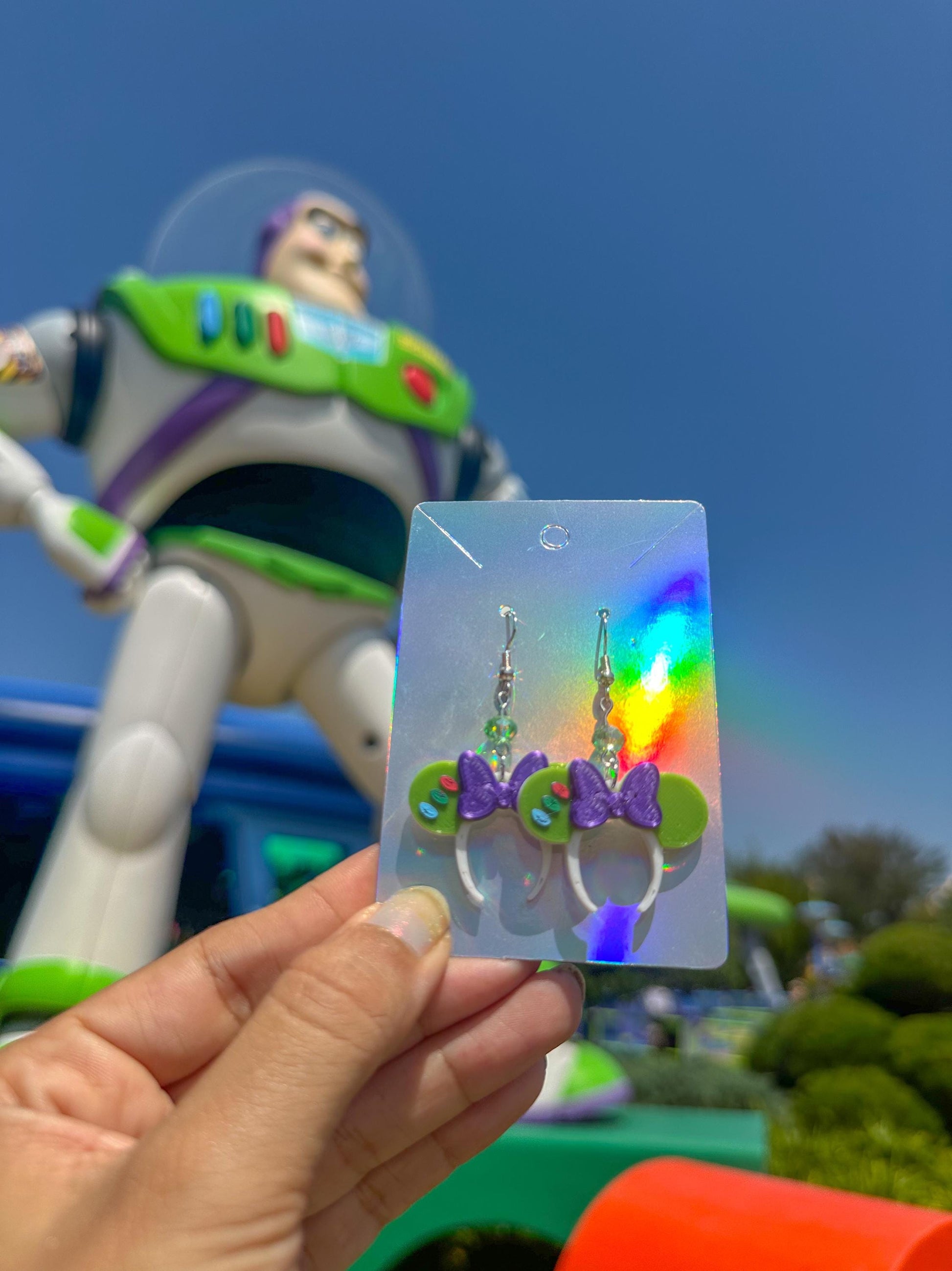 3D Printed Toy Story Earrings: Woody & Buzz Minnie Mouse Style