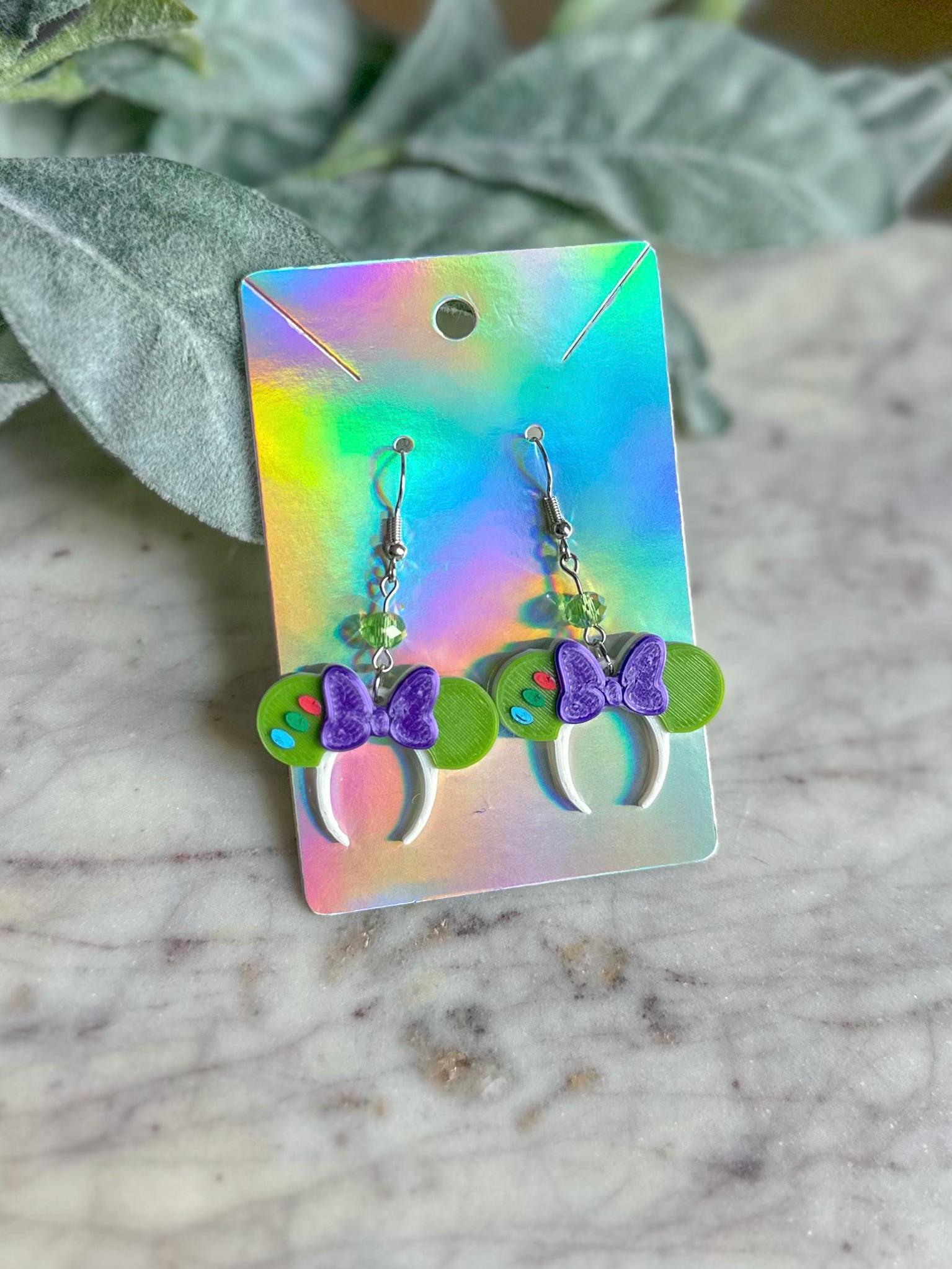 3D Printed Toy Story Earrings: Woody & Buzz Minnie Mouse Style