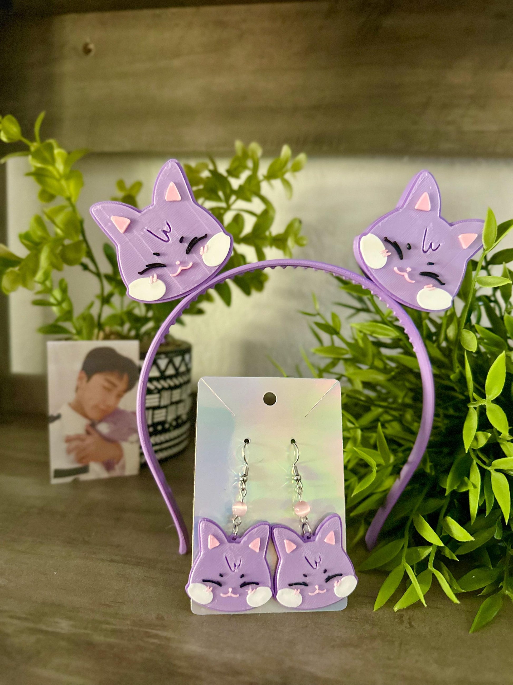 Ateez Earrings - ATINY - Aniteez - Sandeoki earrings - Ateez Headband - Kpop Bias - Cute Animal Character - San earrings - San Headband