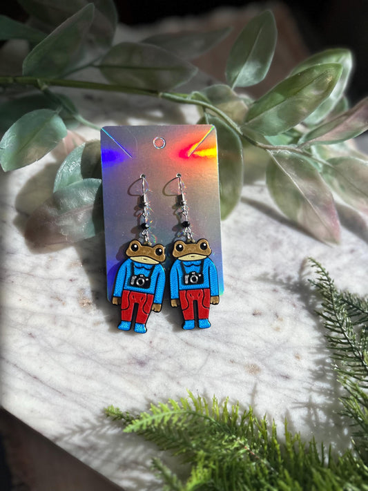 Bad Bunny Concho earrings - 3D Printed Puerto Rican earrings - Frog earrings - Bad Bunny