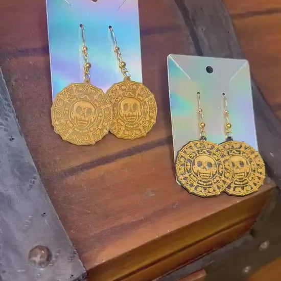 Pirate Coins Earrings - Pirates of the Caribbean earrings - Pirate night Disney Cruise - Beak & Barrel earrings