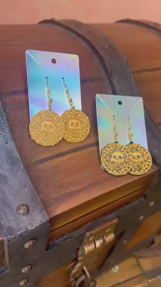 Pirate Coins Earrings - Pirates of the Caribbean earrings - Pirate night Disney Cruise - Beak & Barrel earrings