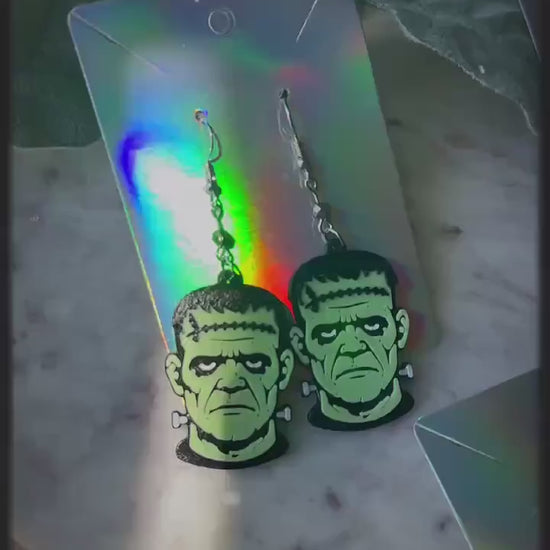 Monster earrings - Frankenstein earrings - Bride of Frankenstein - Universal Epic Universe earrings - Dark Universe