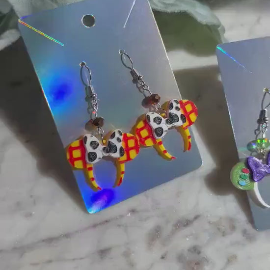 3D Printed Toy Story Earrings: Woody & Buzz Minnie Mouse Style