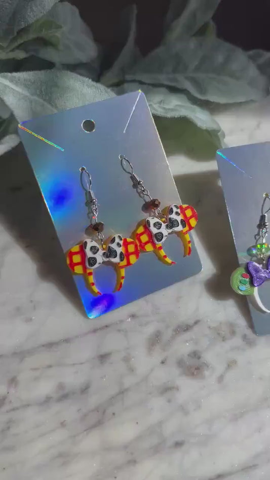3D Printed Toy Story Earrings: Woody & Buzz Minnie Mouse Style