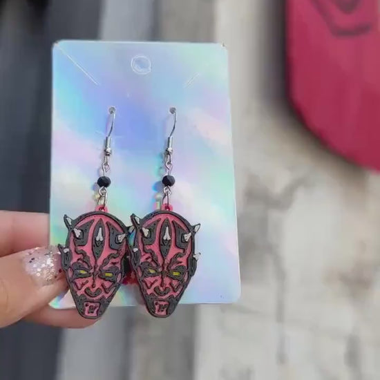 Darth Maul earrings - 3D Printed earrings - Star Wars inspired earrings - Galaxy’s Edge - May the force - Galactic Empire - Sith