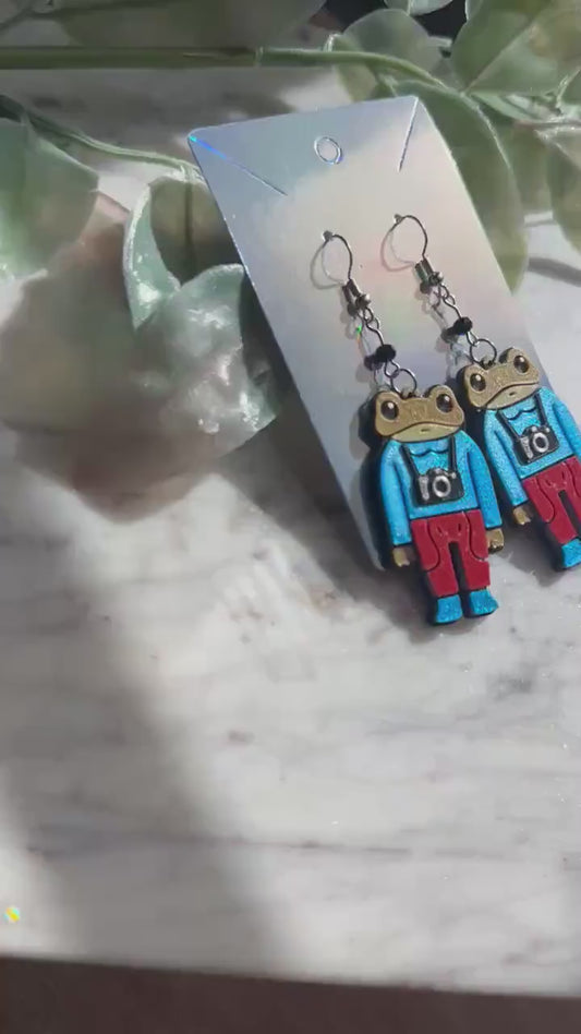 Bad Bunny Concho earrings -  3D Printed Puerto Rican earrings - Frog earrings - Bad Bunny