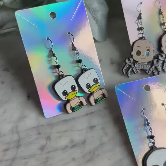 Toy Story Sid Inspired earrings - Sid Toy earrings - Baby Face, Ducky, the big one - Toy Story 3D printed earrings - Goth Disney