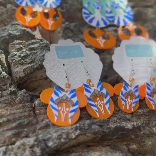 3D Ahsoka Tano Earrings - Rebel Alliance Ahsoka - Ahsoka Tano Earrings Mouse shaped - Clone wars