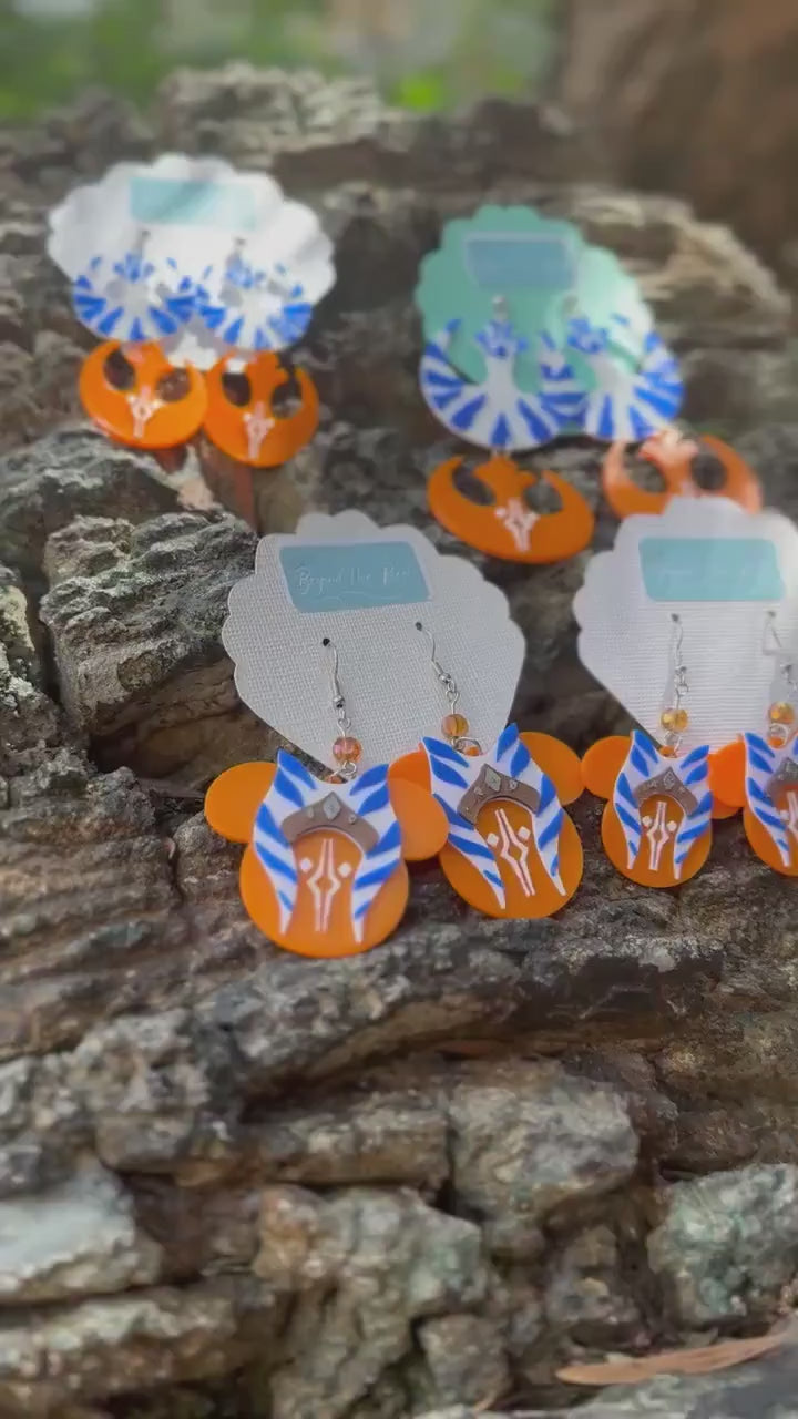 3D Ahsoka Tano Earrings - Rebel Alliance Ahsoka - Ahsoka Tano Earrings Mouse shaped - Clone wars