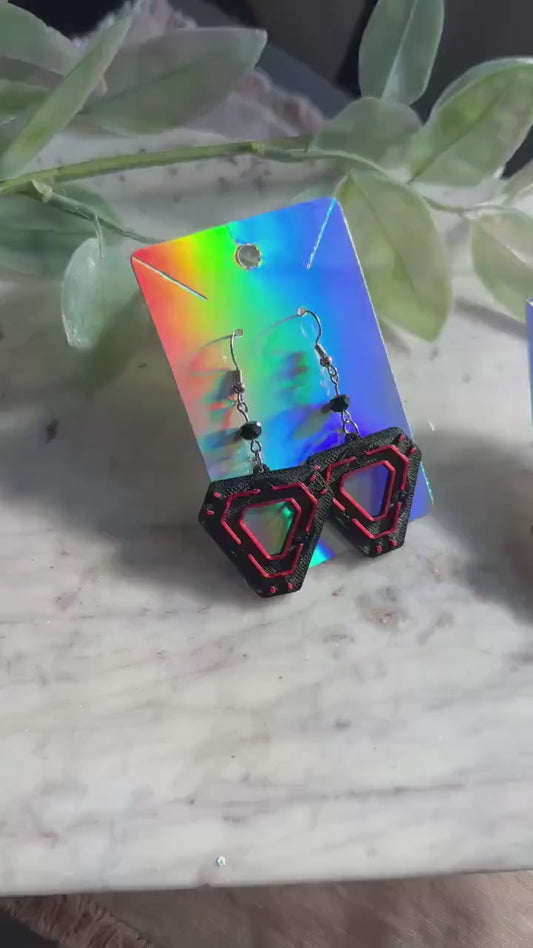 Tron Ares Infinity Disc earrings - 3D printed Tron earrings - Tron Lightcycle run earrings - Disneyworld earrings